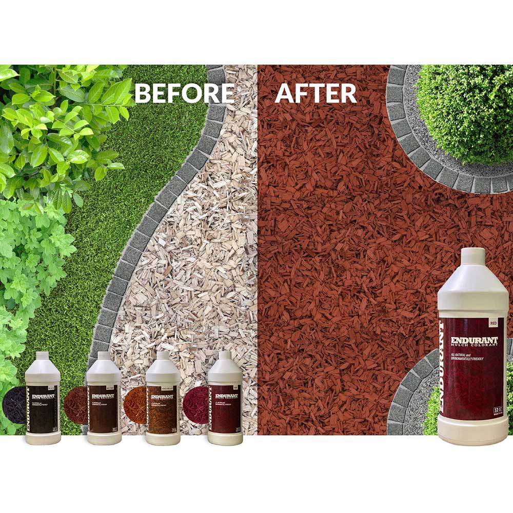Endurant Mulch Paint, before and after